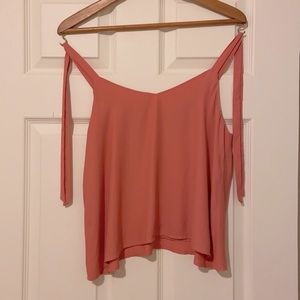 Lush Peach Tank with Shoulder Ties